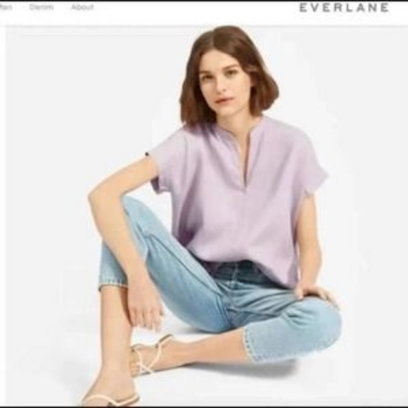 Everlane Women's Blouse in Light Purple - Picture 6 of 8